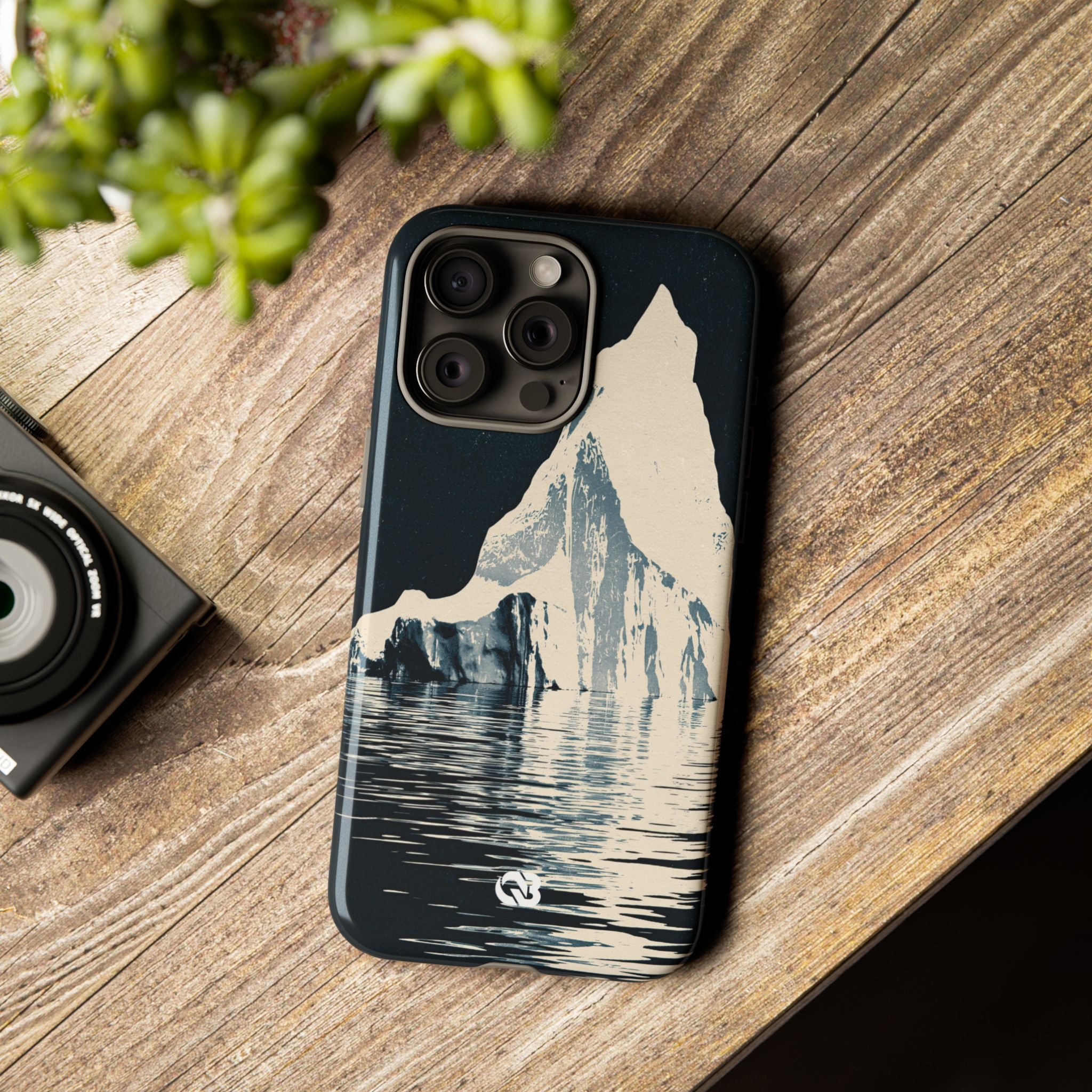 Blue Tough Phone Case for iPhone - Frozen Navy Monolith