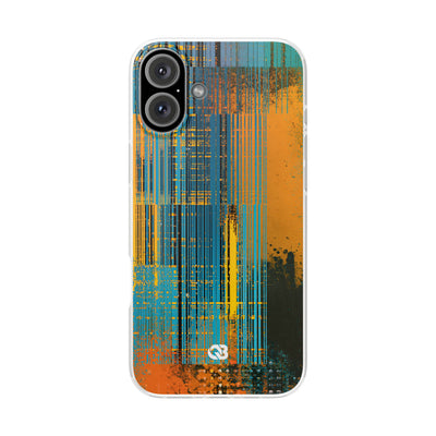 Cyber Glitch Stream · Lite Phone Case for iPhone ·  Teal