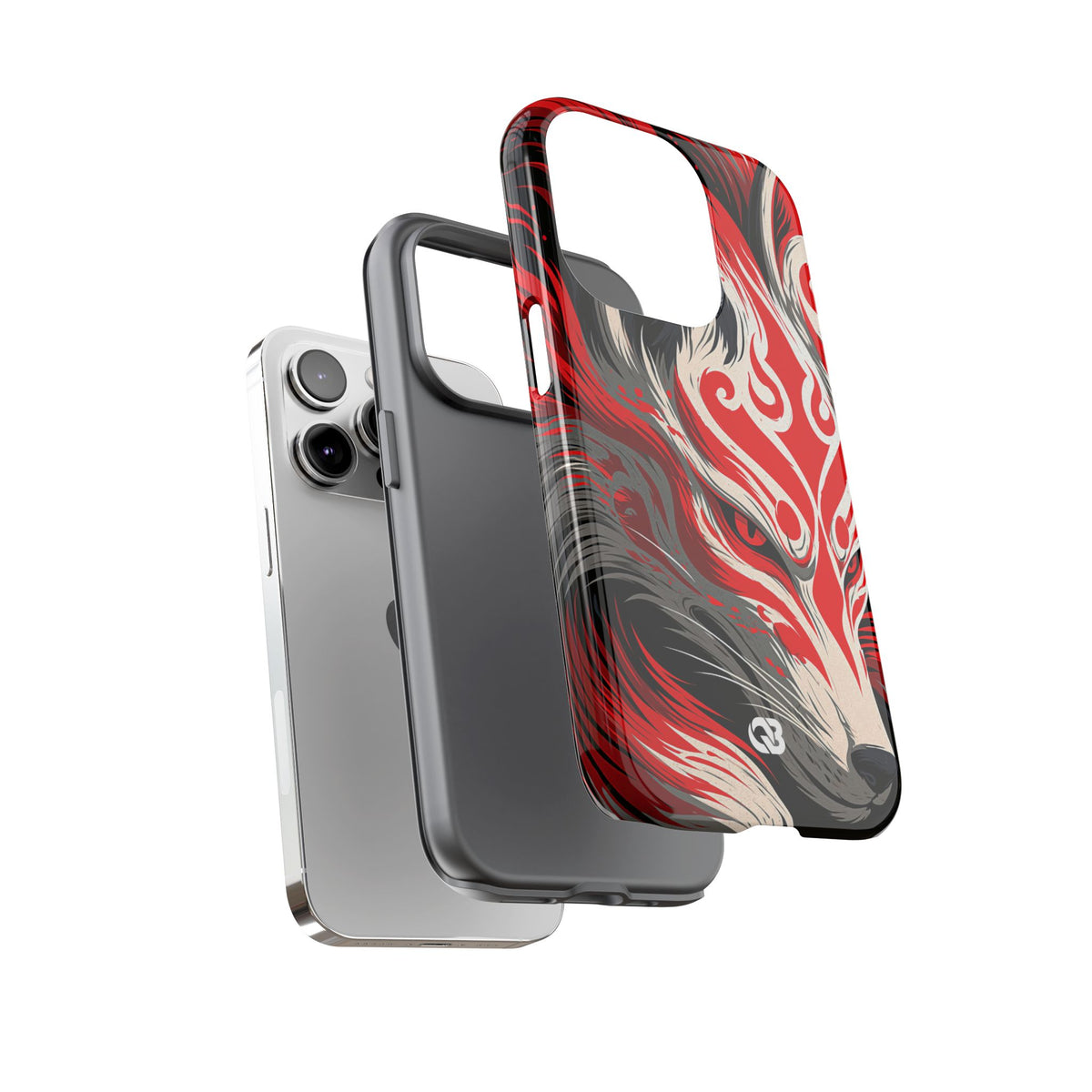 Crimson Kitsune Spirit · Tough Phone Case for iPhone · Red