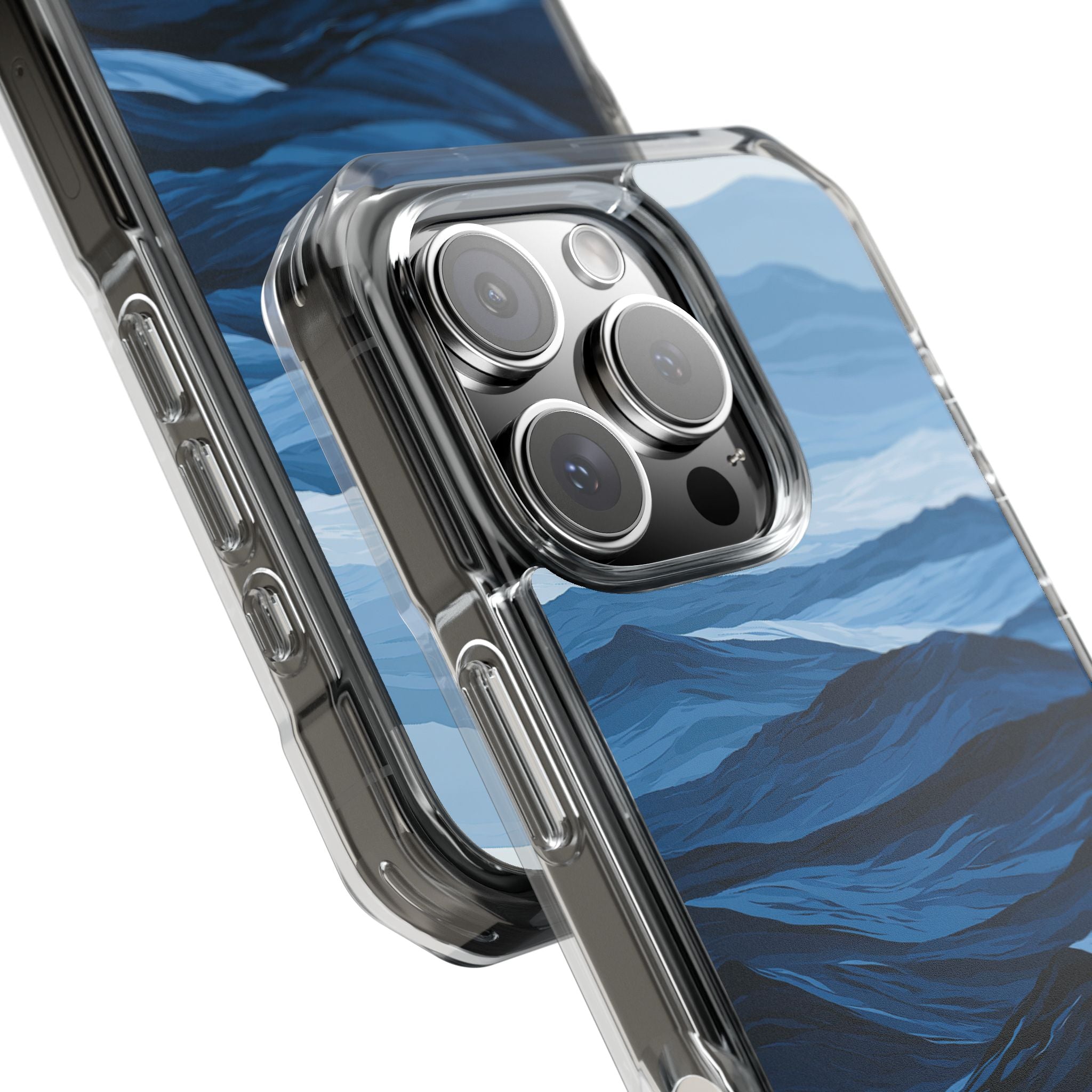 Blue Impact MagSafe Phone Case for iPhone - Cobalt Ridge Tides