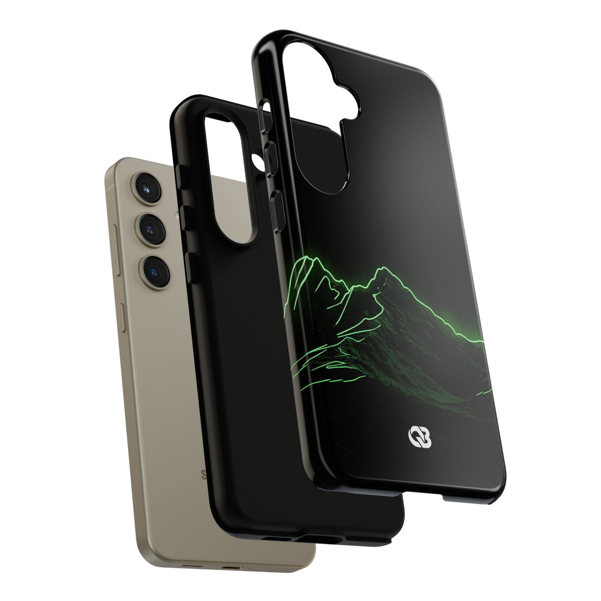 Nordic Mountain Contour · Tough Phone Case for Samsung · Black