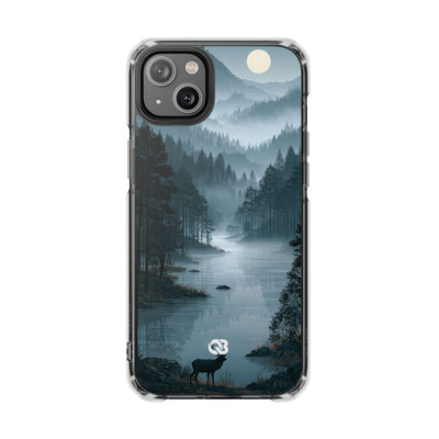 Silent Nordic Fjord · Clear Impact Magnetic Phone Case for iPhone · Blue
