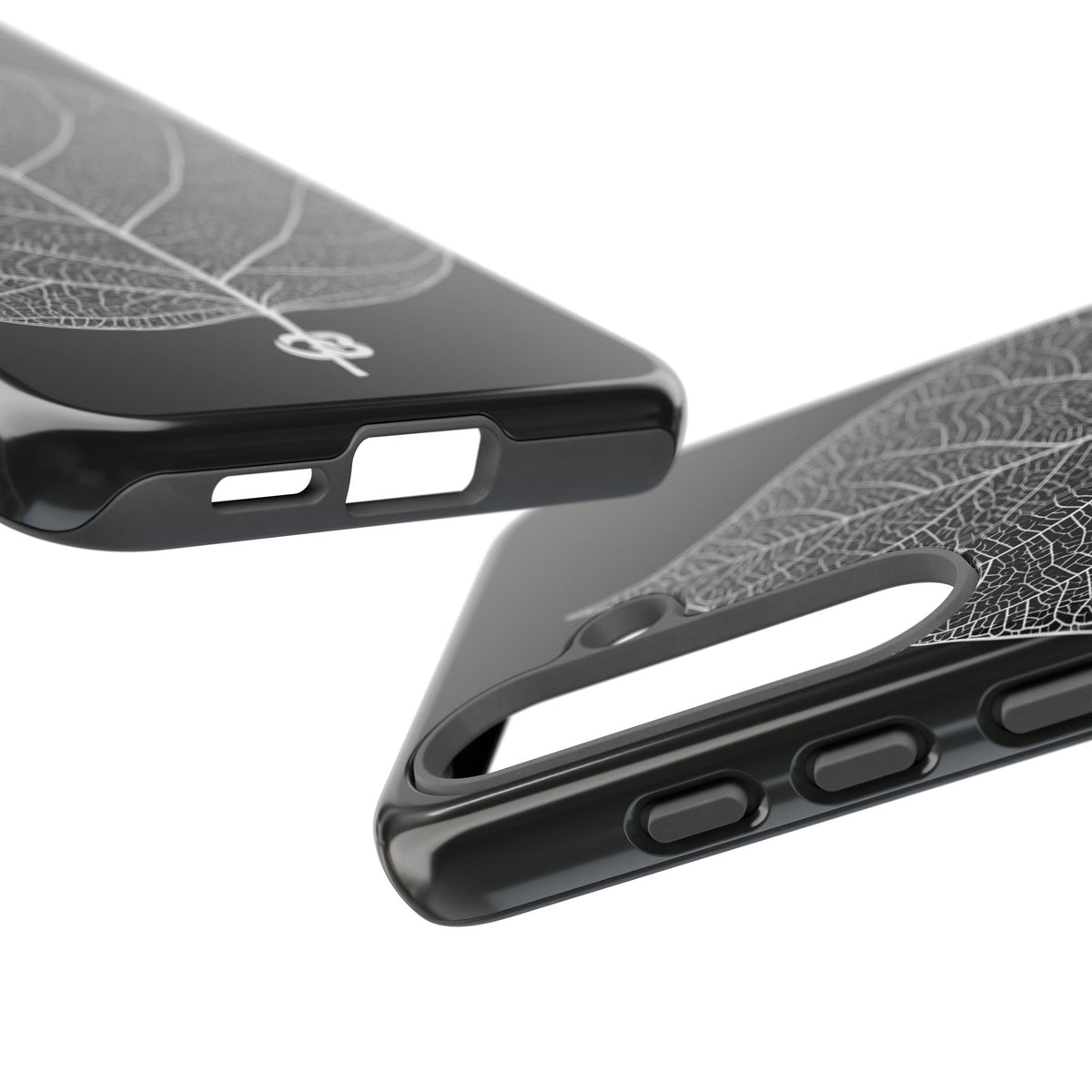 Monochrome Leaf Skeleton · Tough Phone Case for Samsung · Black