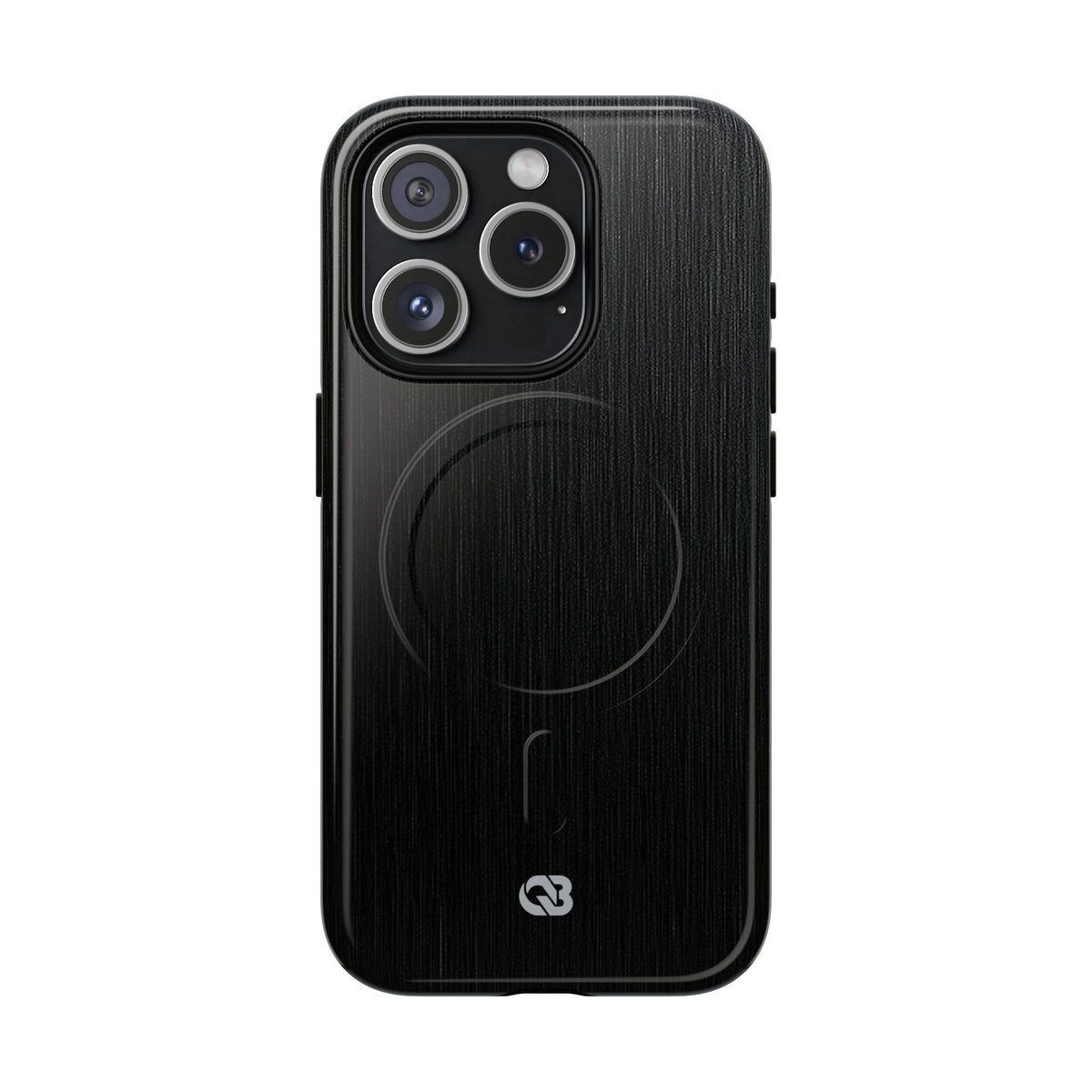 Obsidian Brushed Steel · Tough 2.0 Magnetic Phone Case for iPhone · Black