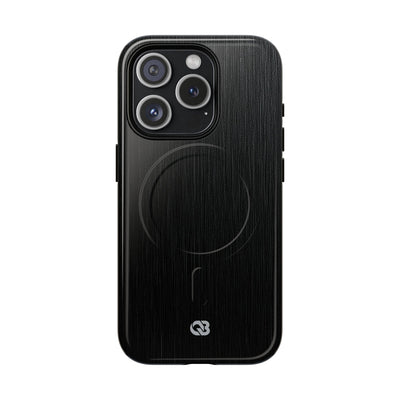 Obsidian Brushed Steel · Tough 2.0 Magnetic Phone Case for iPhone · Black