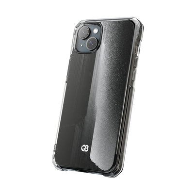 Black Impact MagSafe Phone Case for iPhone - Brutalist Pixel Monolith