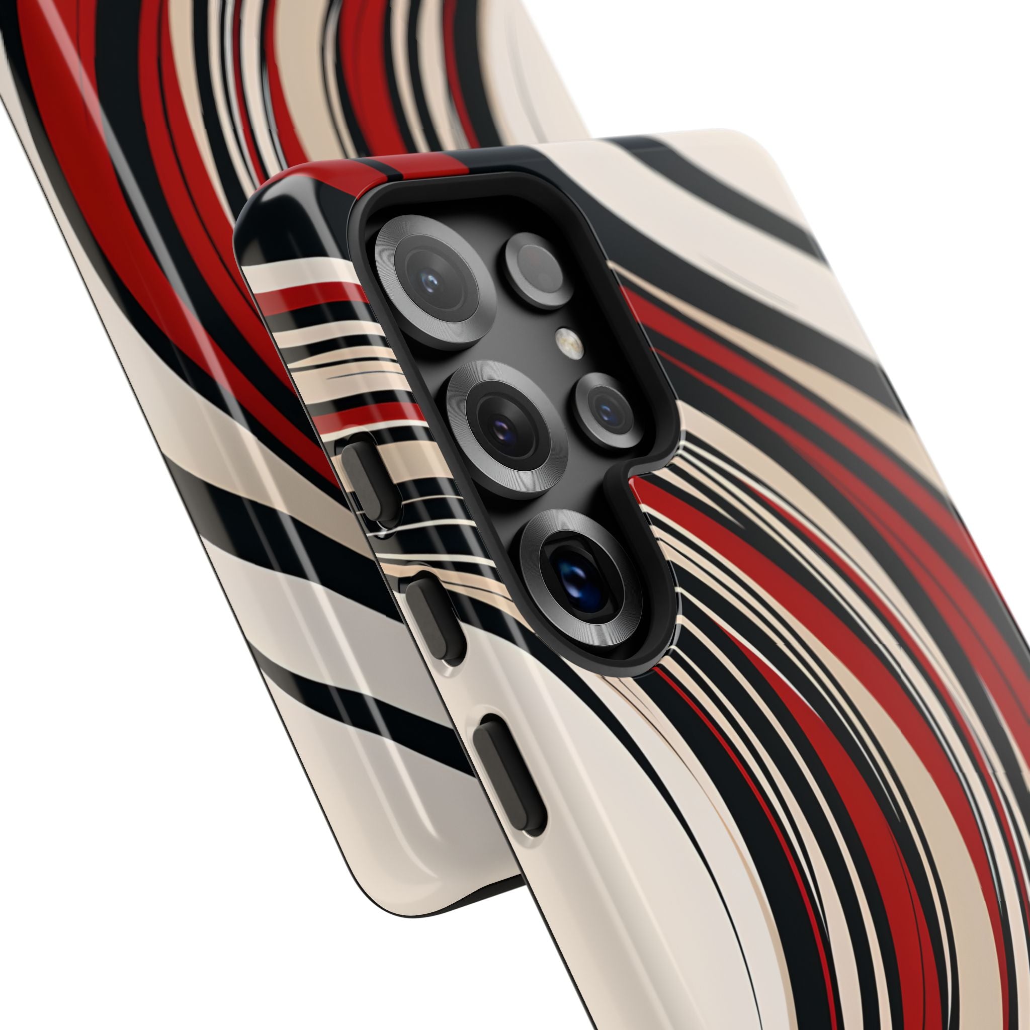 Crimson Flow Waves · Tough Phone Case for Samsung