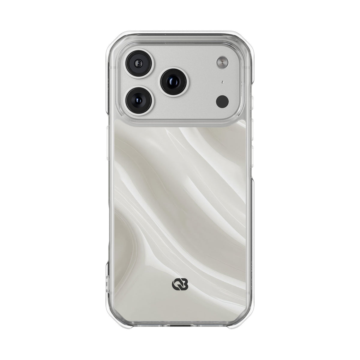 Liquid Enamel Fold · Clear Impact Magnetic Phone Case for iPhone ·  White