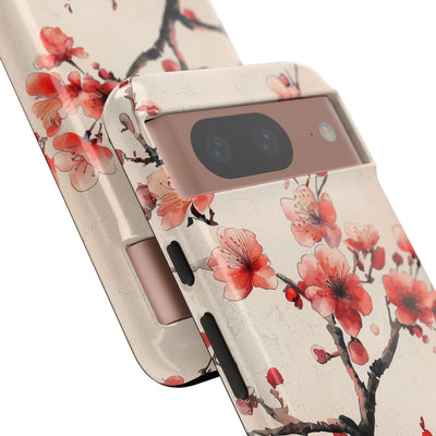 Crimson Silk Flora · Tough Phone Case for Google Pixel