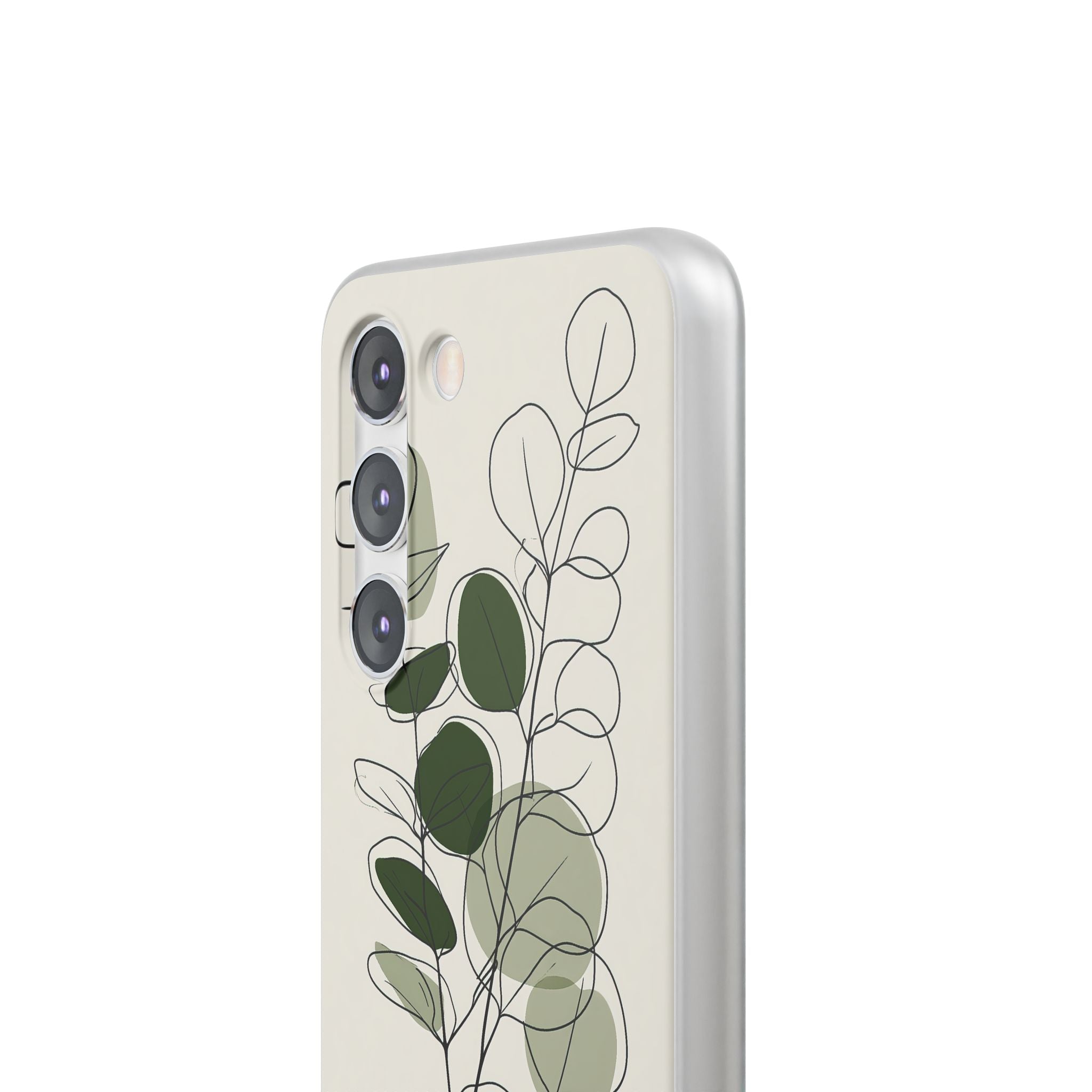Green Lite Phone Case for Samsung - Muted Eucalyptus Sketch