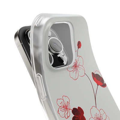 Red Lite Phone Case for iPhone - Kyoto Ember Bloom