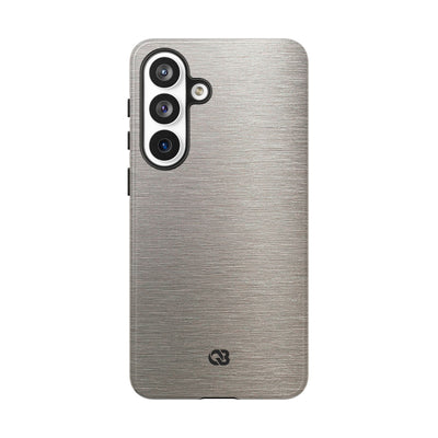 Brushed Silver Alloy · Tough Phone Case for Samsung · Silver