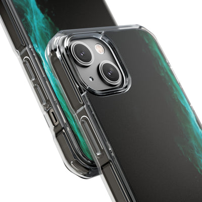 Luminous Plume · Clear Impact Magnetic Phone Case for iPhone · Teal
