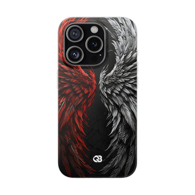 Split Crimson Wing · Soft Phone Case for iPhone