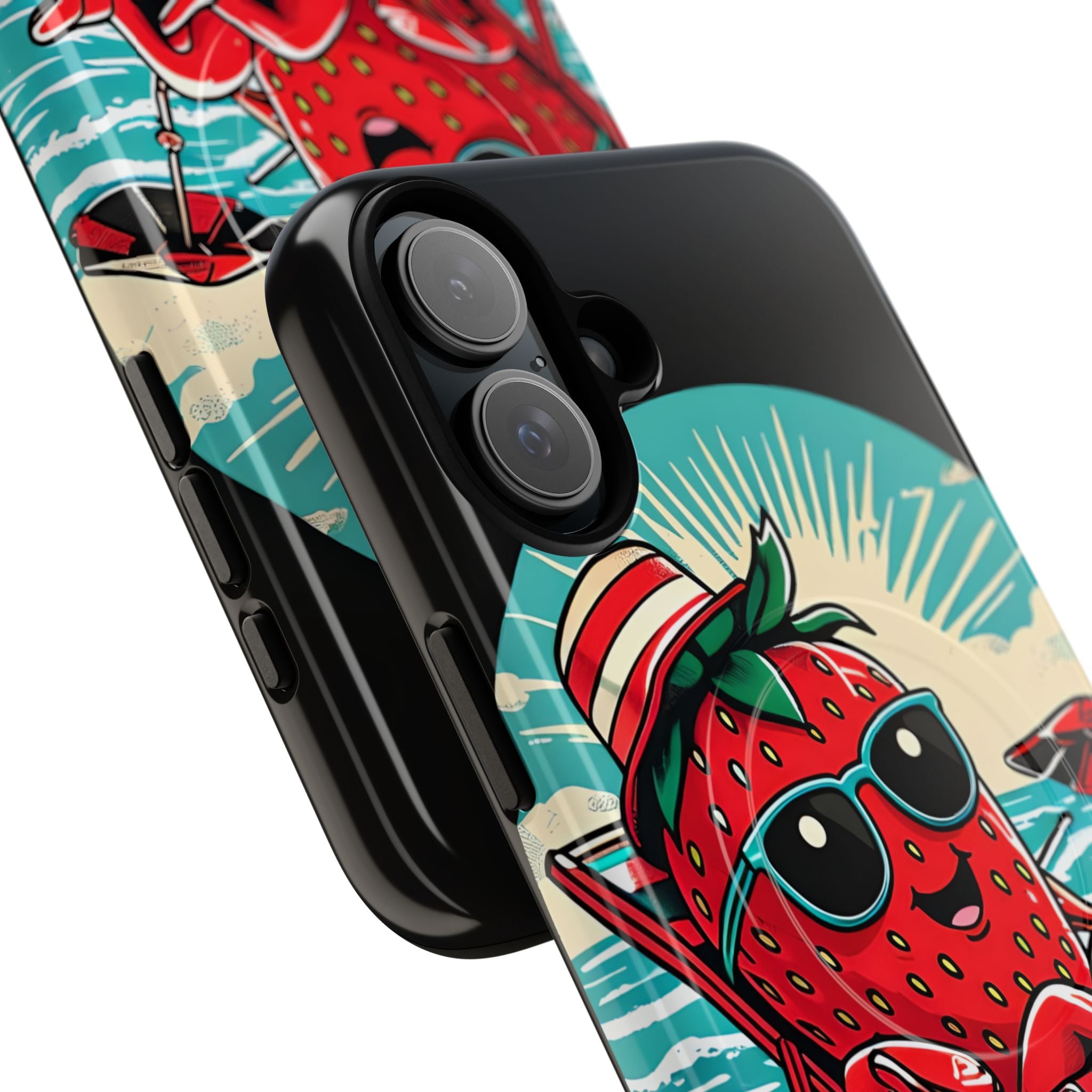 Retro Coastal Berry · Tough+ Coque de téléphone pour iPhone · MagSafe