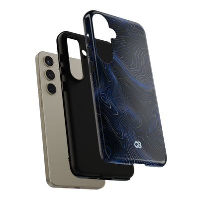 Blue Tough Phone Case for Samsung - Cobalt Contour Ridge