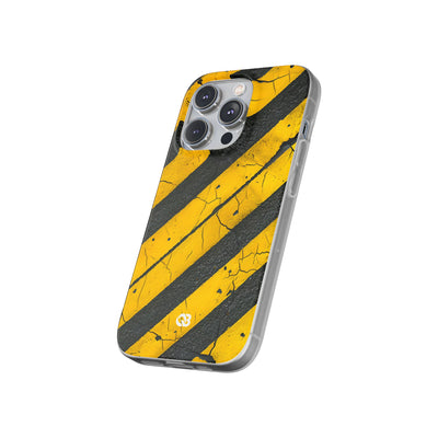 Cracked Hazard Stripes · Soft Phone Case for iPhone