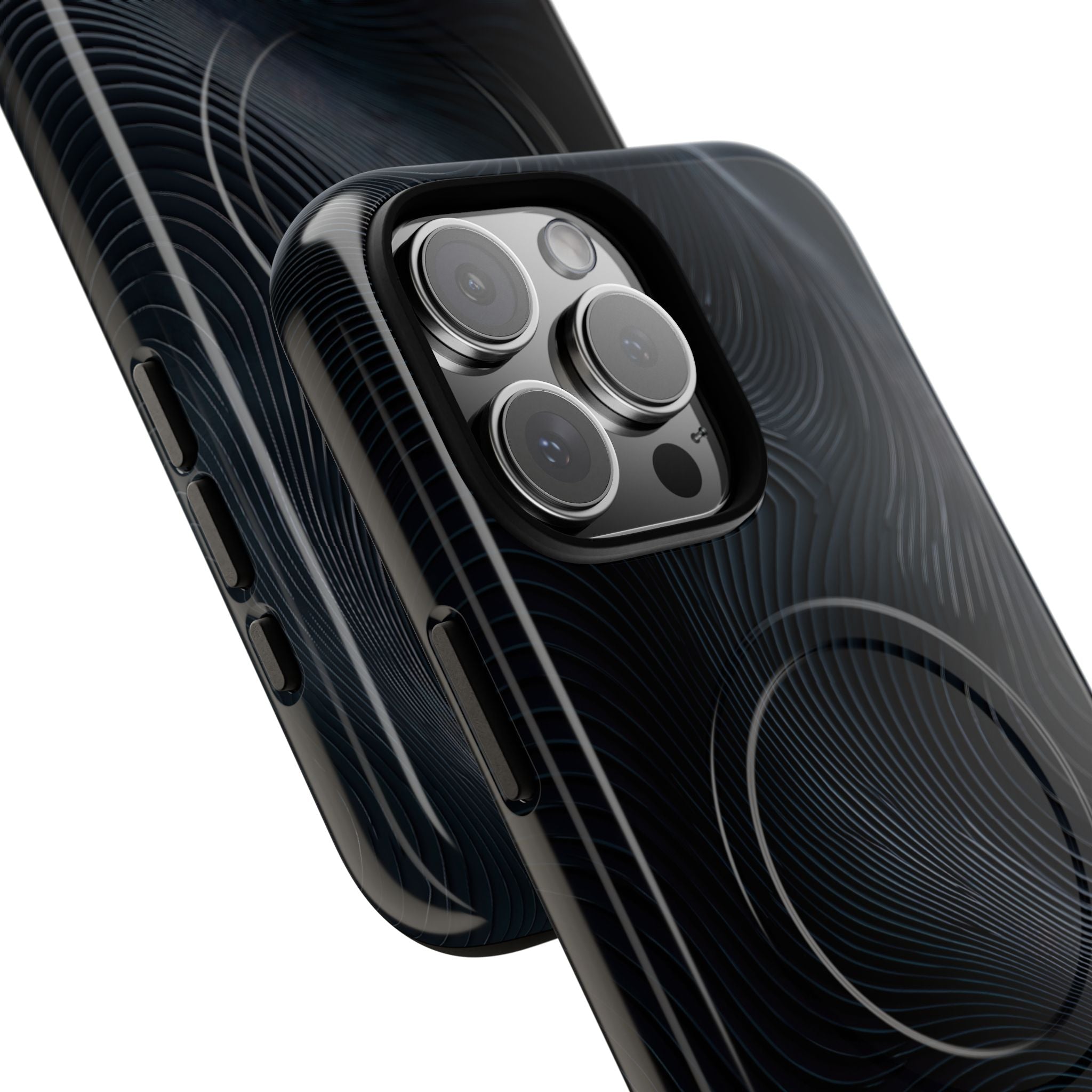 Black Tough 2.0 Magsafe Phone Case for iPhone - Obsidian Ridge Flux