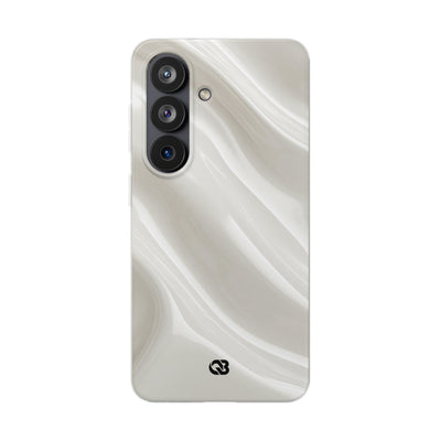 White Lite Phone Case for Samsung - Polished Ivory Wave