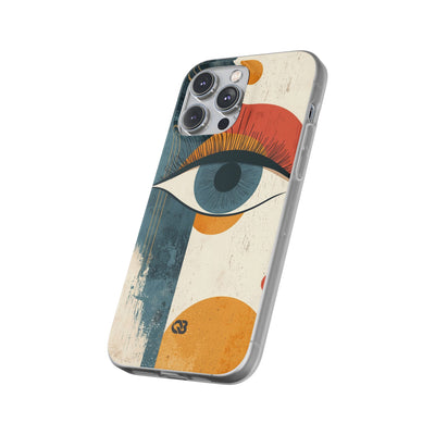 Distressed Azure Ocular · Soft Phone Case for iPhone