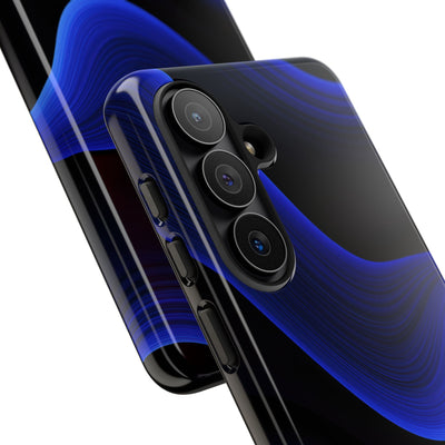 Blue Tough Phone Case for Samsung - Electric Cobalt Flow