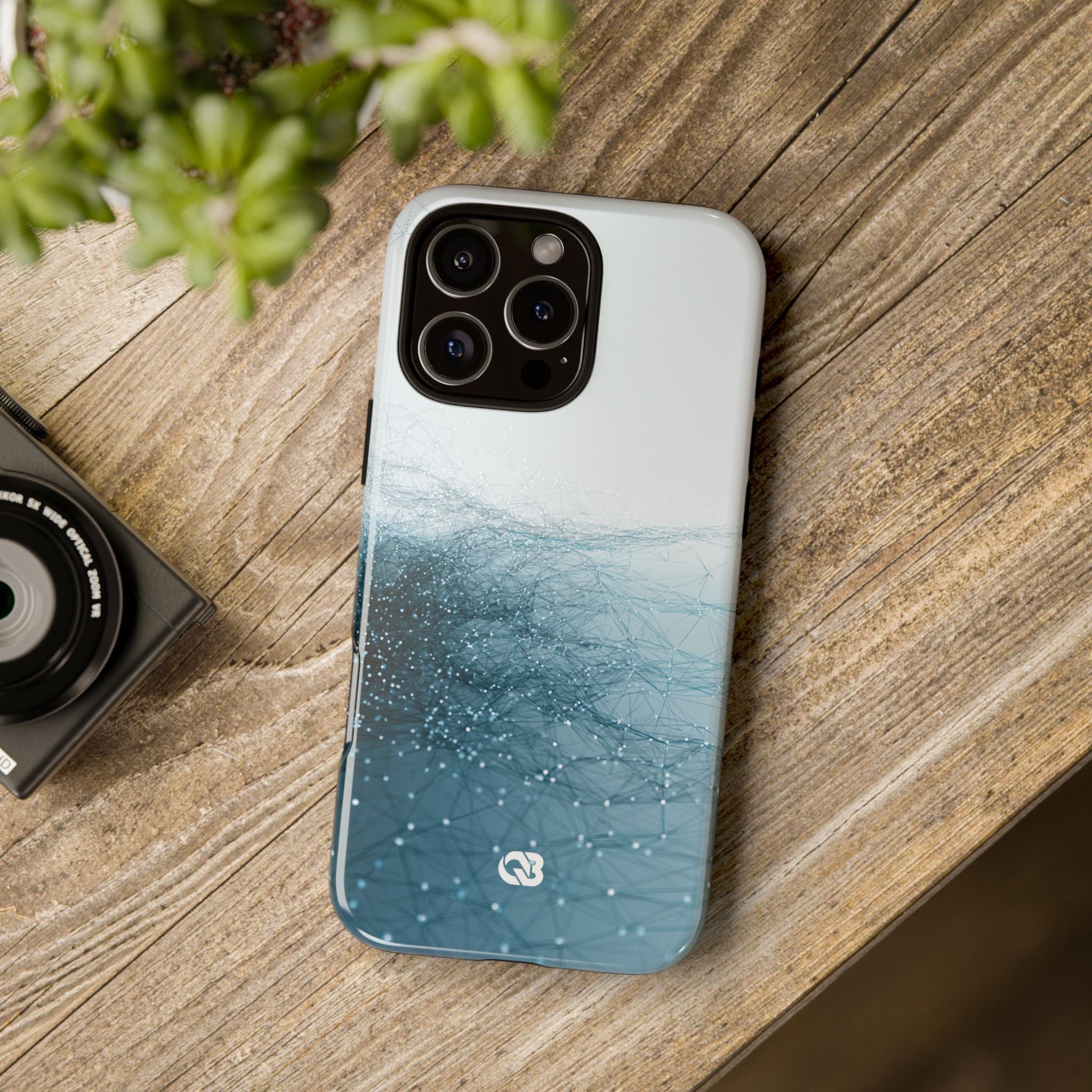 Teal Tough Phone Case for iPhone - Arctic Pulse Mesh