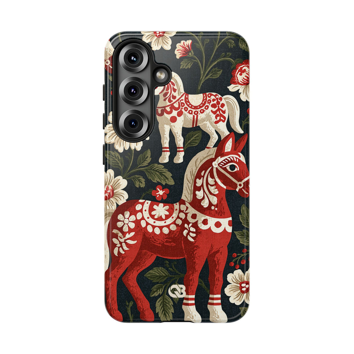 Nordic Dala Meadow · Tough Phone Case for Samsung · Red