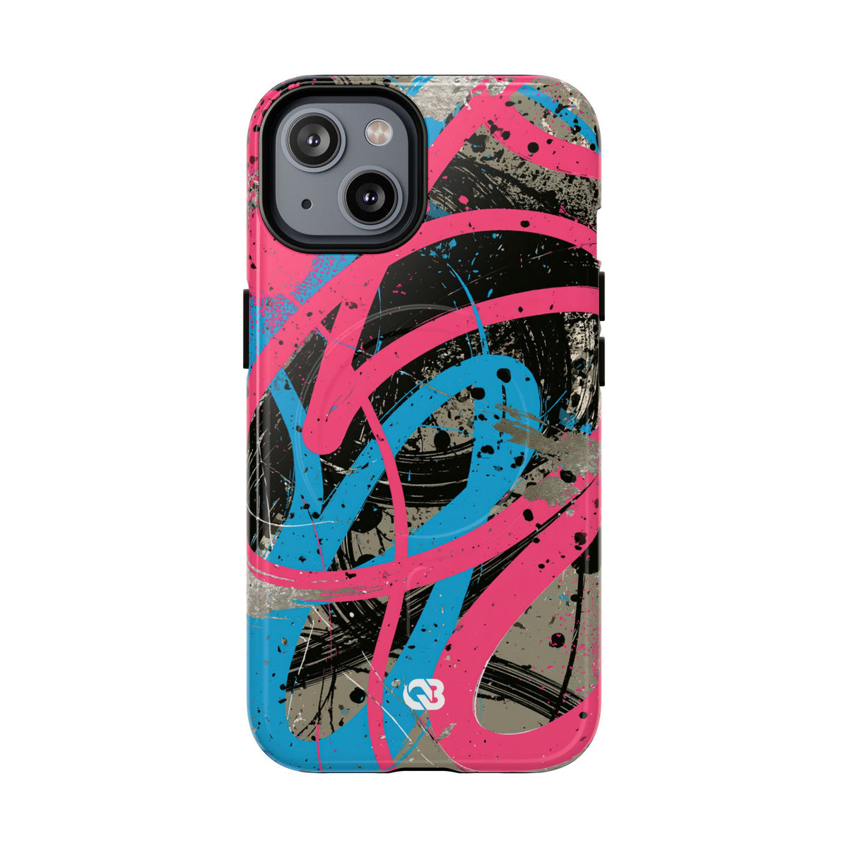 Cyber Splatter Flow · Tough 2.0 Magnetic Phone Case for iPhone · Pink