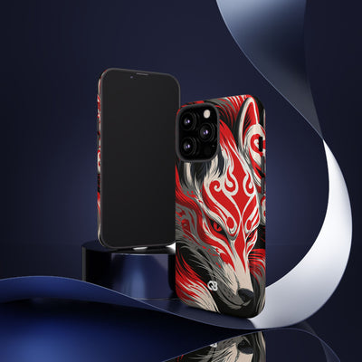 Crimson Kitsune Spirit · Tough Phone Case for iPhone · Red