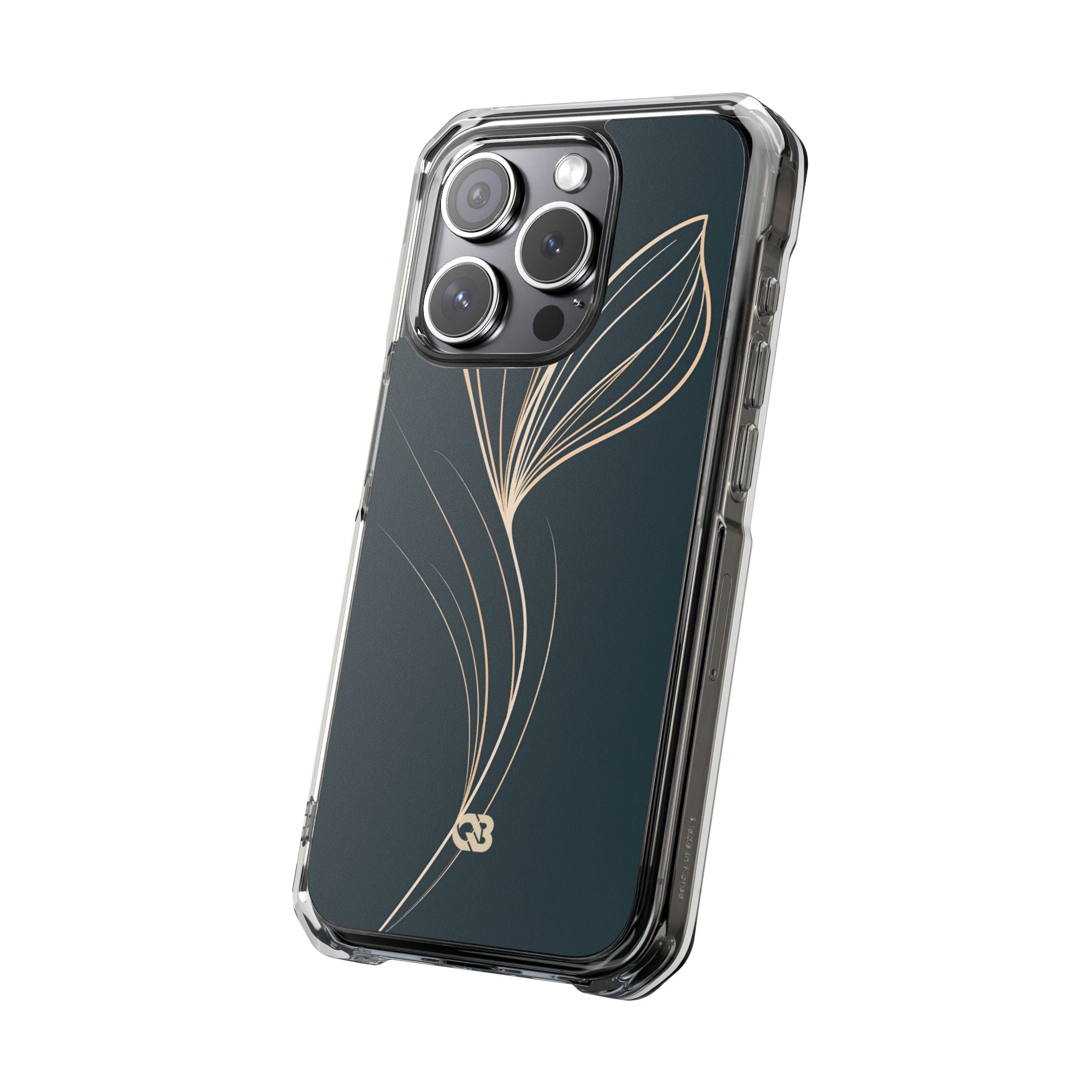 Teal Impact MagSafe Phone Case for iPhone - Sandstone Silk Flora
