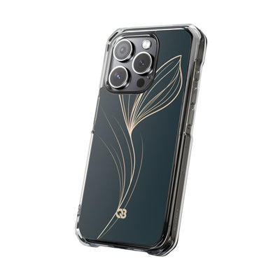 Teal Impact MagSafe Phone Case for iPhone - Sandstone Silk Flora