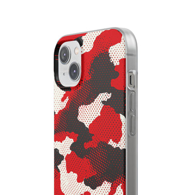 Crimson Halftone Camo · Lite Phone Case for iPhone ·  Red