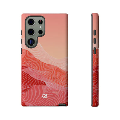 Coral Ridge Contours · Tough Phone Case for Samsung · Red