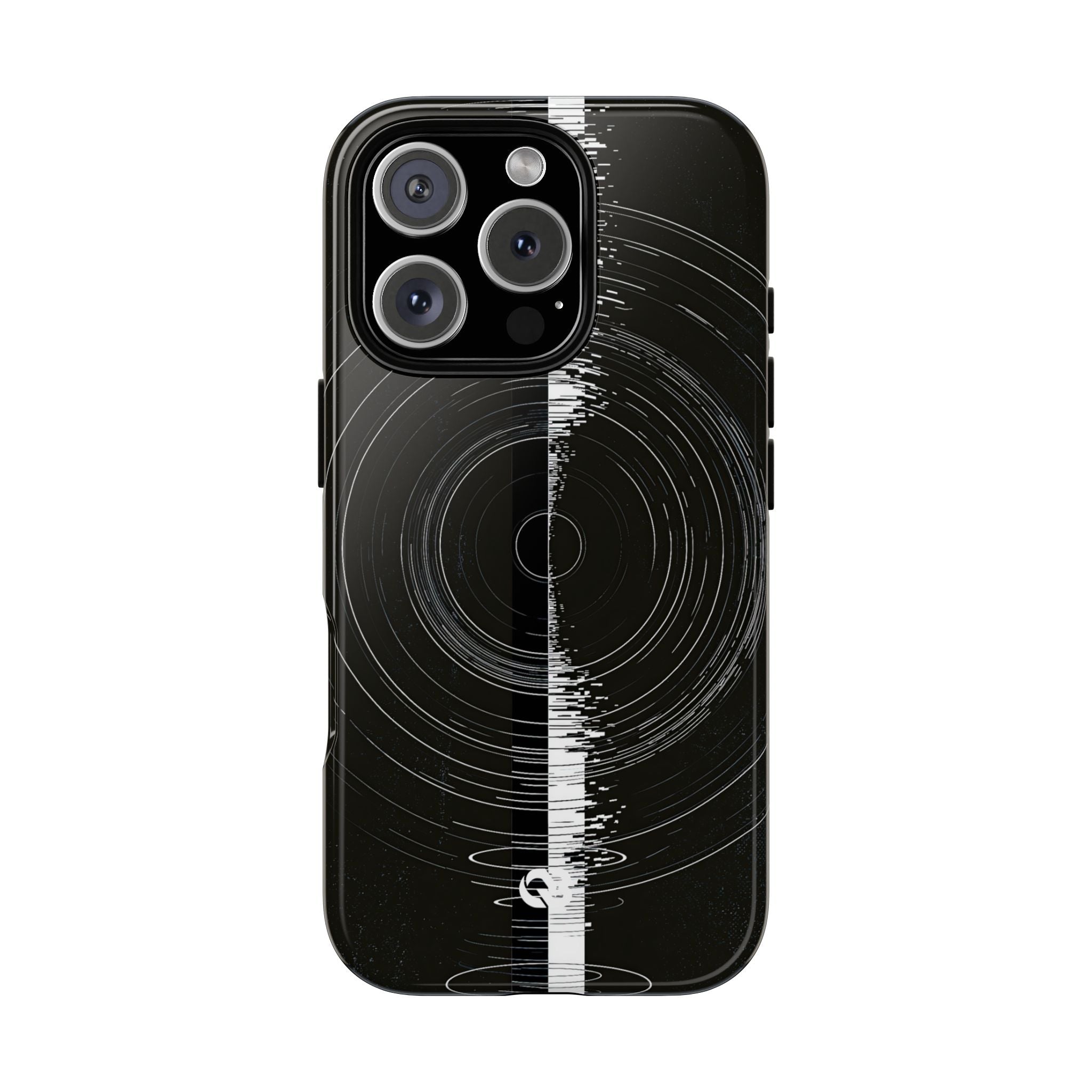 Black Tough Phone Case for iPhone - Obsidian Orbital Signal