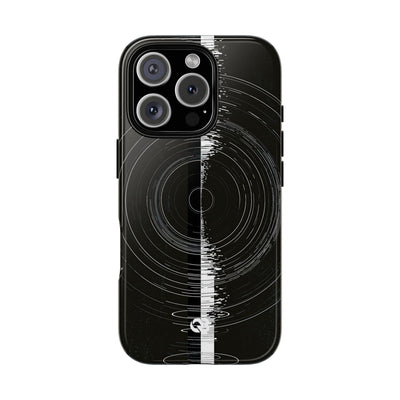 Black Tough Phone Case for iPhone - Obsidian Orbital Signal
