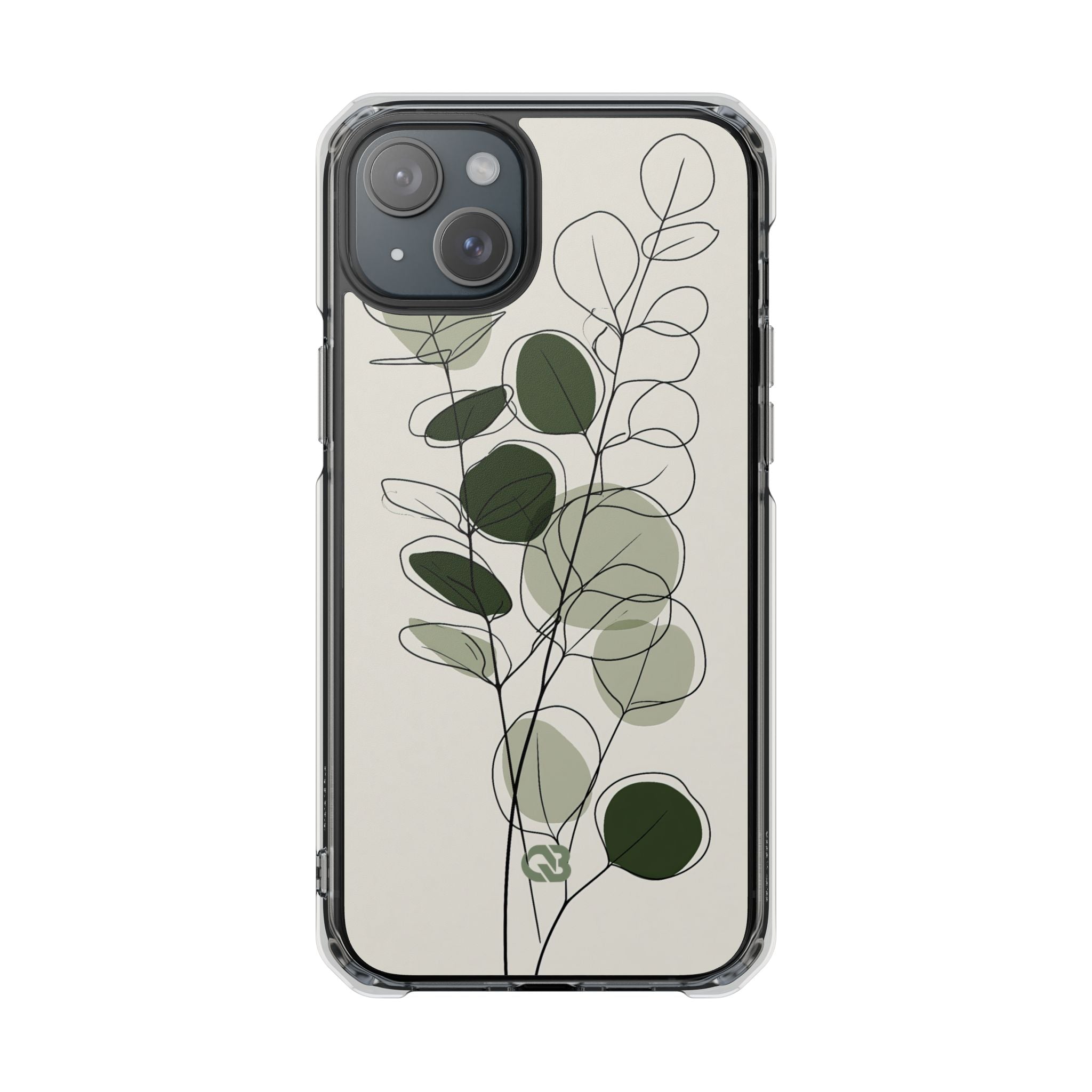 Green Impact MagSafe Phone Case for iPhone - Muted Eucalyptus Sketch