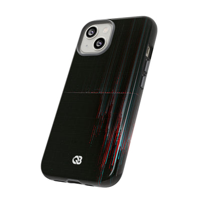 Black Tough Phone Case for iPhone - Corrupted Data Stream