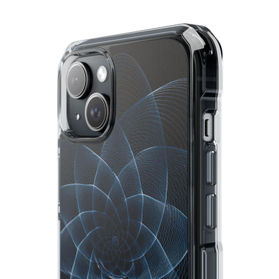 Blue Impact MagSafe Phone Case for iPhone - Cobalt Geometric Bloom