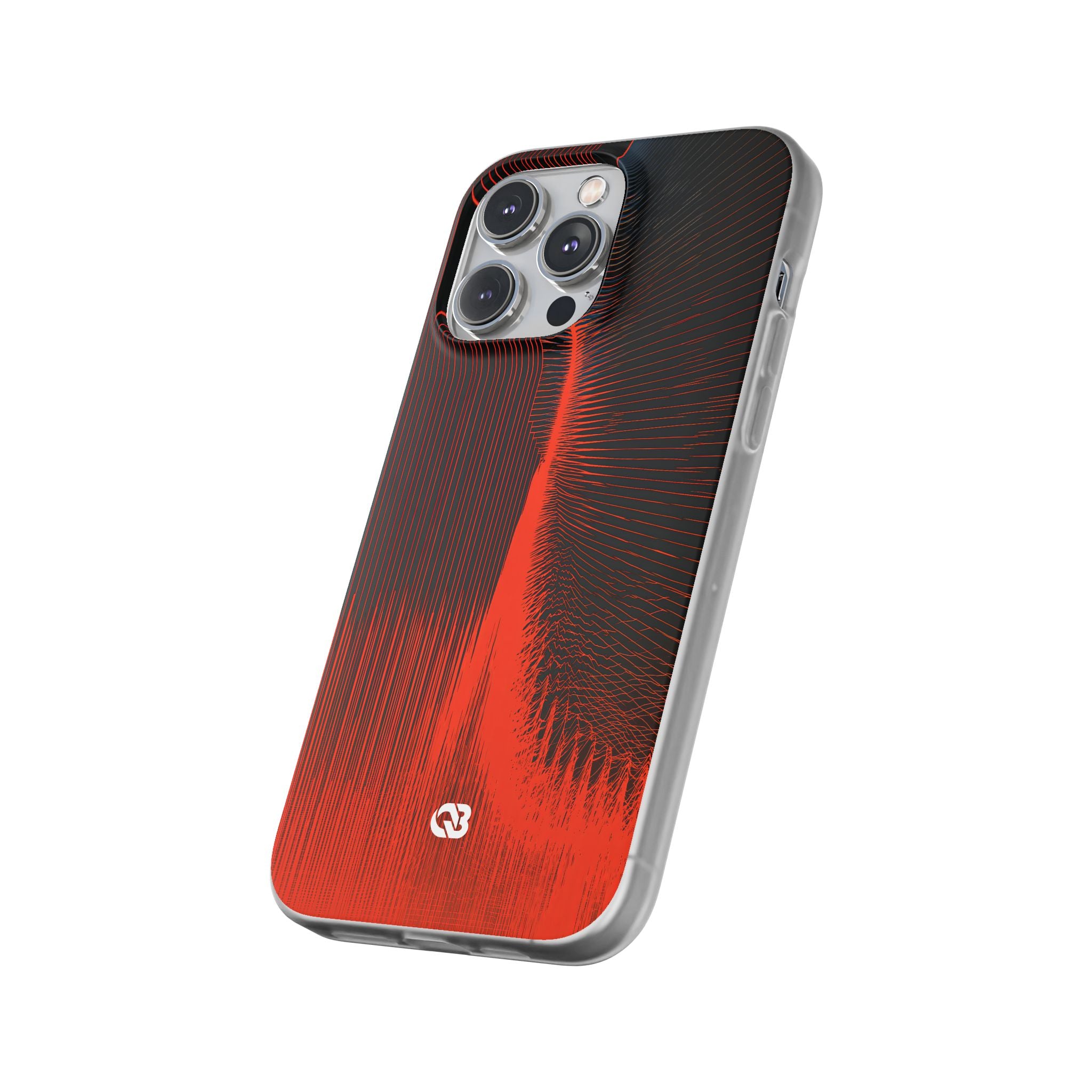 Red Lite Phone Case for iPhone - Crimson Frequency Pulse