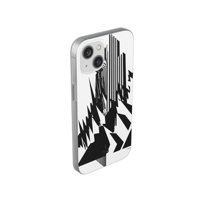 White Lite Phone Case for iPhone - Shattered Vector Spire