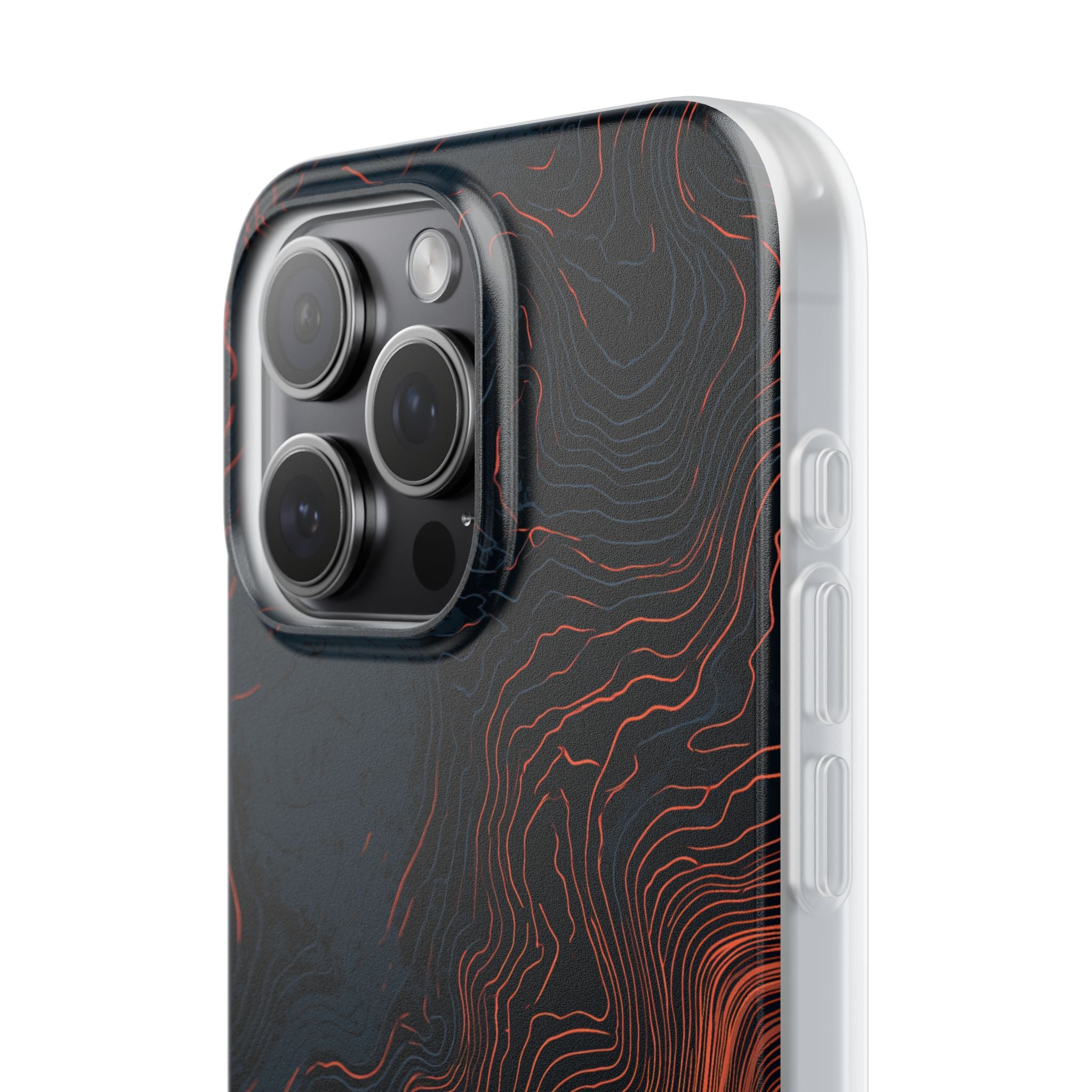 Black Lite Phone Case for iPhone - Volcanic Basalt Map