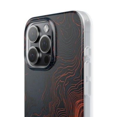 Black Lite Phone Case for iPhone - Volcanic Basalt Map