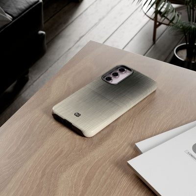 Beige Tough Phone Case for Samsung - Carbon Screen Grid