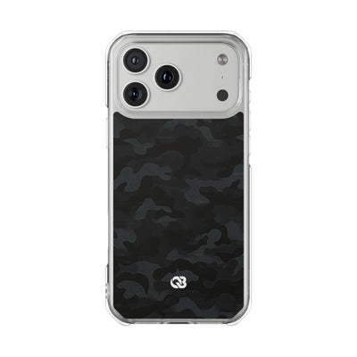 Blackout Urban Camo · Clear Impact Magnetic Phone Case for iPhone · Black
