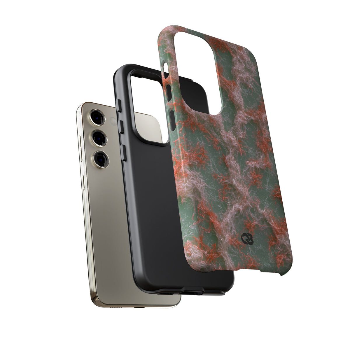 Coral Pixel Matrix · Tough Phone Case for Samsung · Green