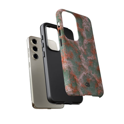 Coral Pixel Matrix · Tough Phone Case for Samsung · Green