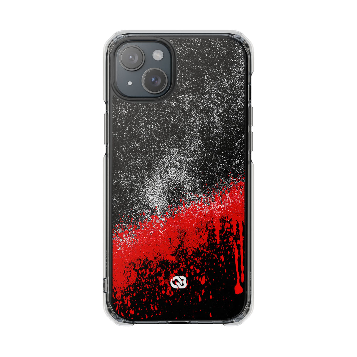 Crimson Noir Drip · Clear Impact Magnetic Phone Case for iPhone ·  Black