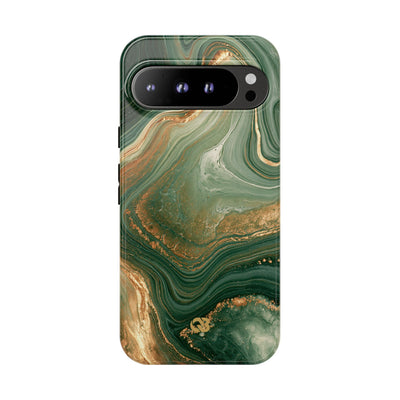 Jade Suminagashi · Tough Phone Case for Pixel ·  Green
