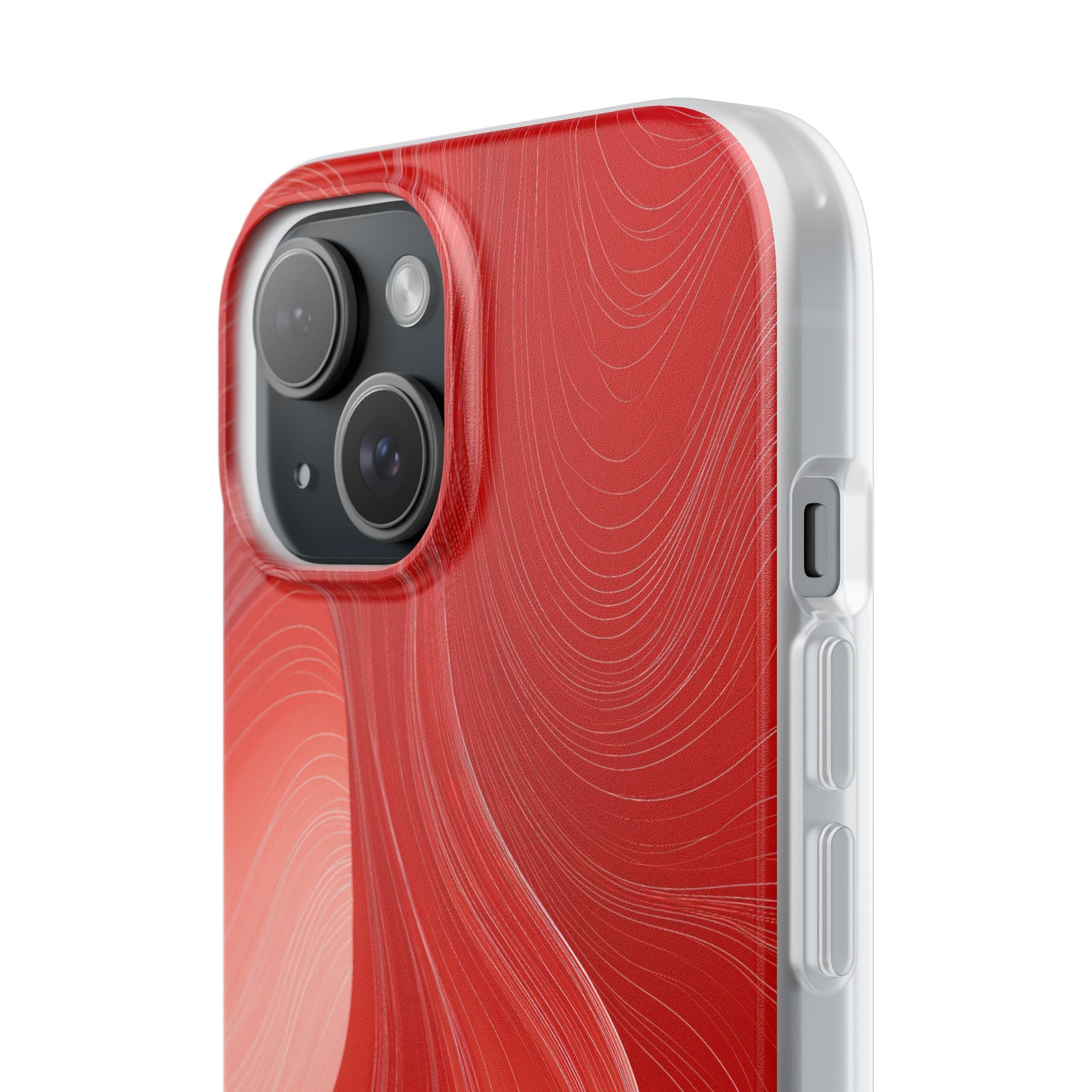 Red Lite Phone Case for iPhone - Crimson Silk Strands