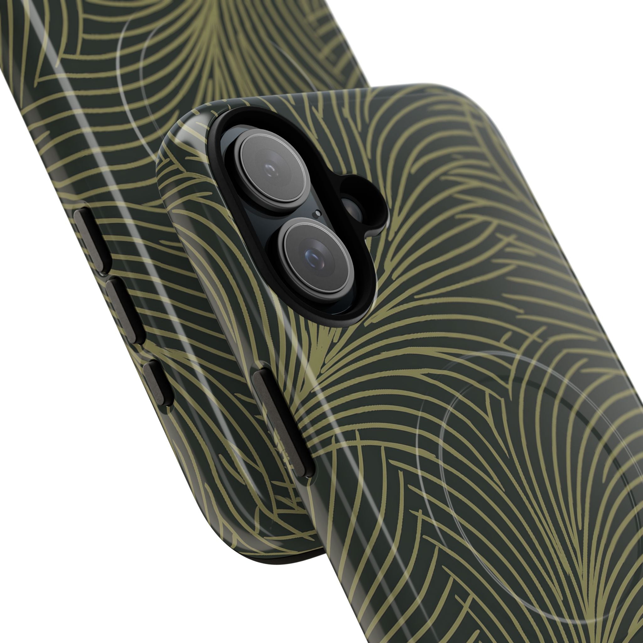 Green Tough 2.0 Magsafe Phone Case for iPhone - Dark Olive Plume